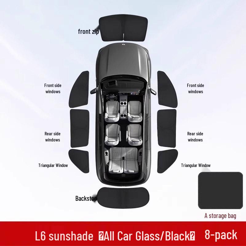 Ideal L6L9 Car Sunshade: Heat Insulation, Privacy, and Light-Blocking Curtain