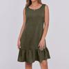 Women French High Quality Temperament Spring Summer Sleeveless Vest Dress