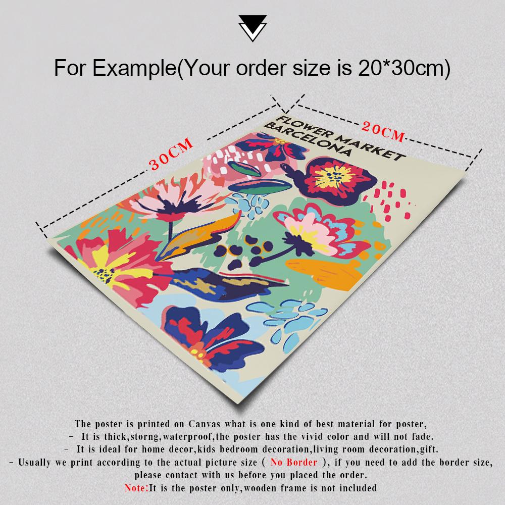 Abstract Colorful Flower Market Wall Art Canvas Painting Nordic Posters And Prints Wall Pictures For Living Room Home Decoration