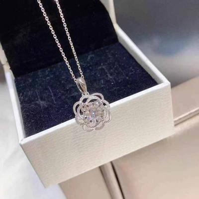 Korean Version of Simple and Fashionable Zircon Versatile Collarbone Chain  Diamond Set Women's Fresh Pendant Necklace