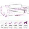 Brown Dog Bed with Extension 100 X 50 X 30 Cm Velvet