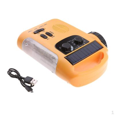 Emergency Solar Hand Crank Radio,Flashlight, Phone Charger W/ USB Cable
