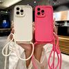 Crossbody Adjustable Lanyard Strap Rope Soft Case For iPhone 16 15 Pro Max 14 13 12 11 X XR XS 8 Plus Shockproof Silicone Cover
