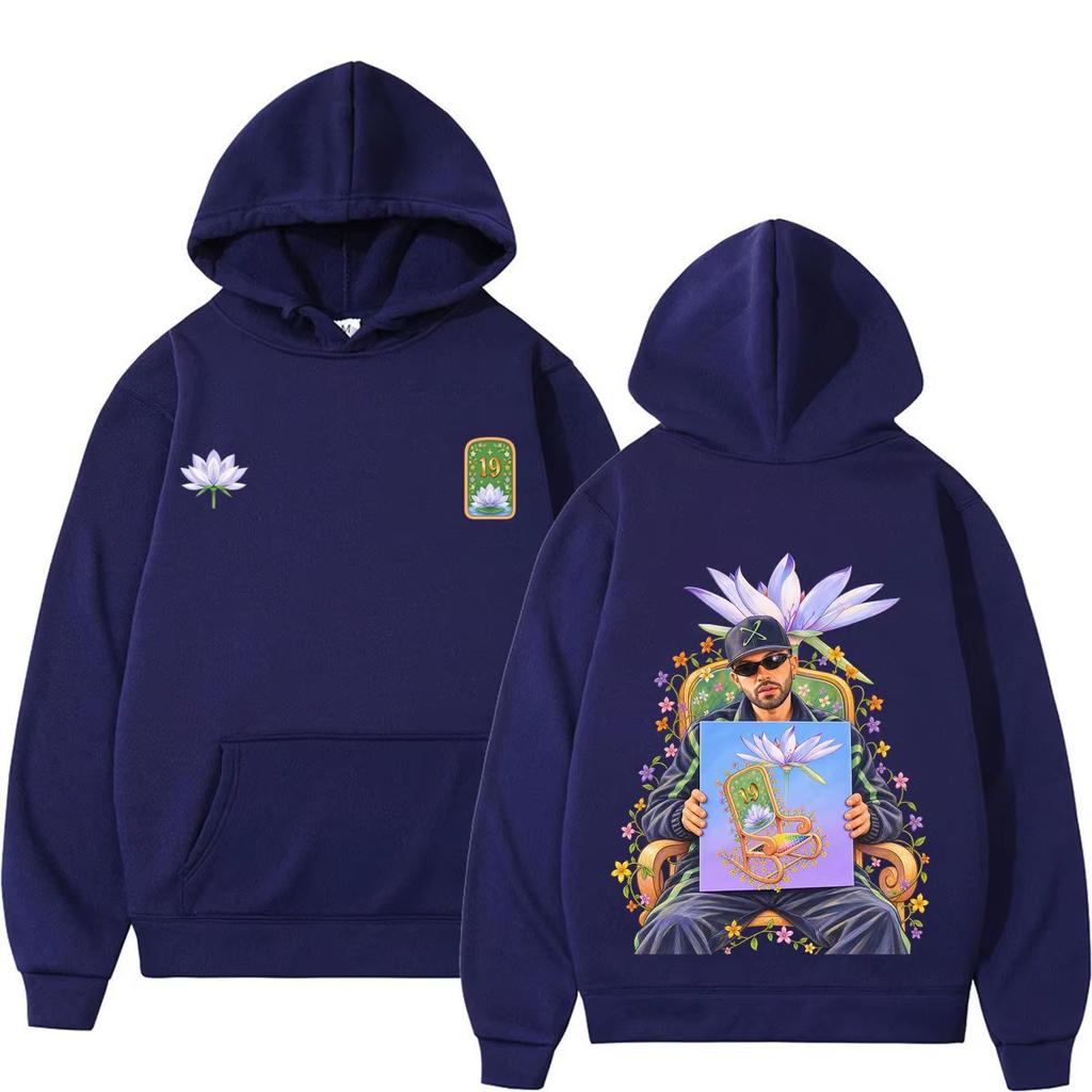 Rapper Feid Ferxxo El Club De Las 19 Flores Album Cover 2026 Print Hoodie, Unisex Fashion Winter Loose Casual Sweatshirt Top