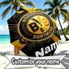 Custom Name Personalized Borussia Dortmund Bvb Print Umbrella, Auto Open Close, 8‑Rib Sturdy Frame, Commute Camping Hiking Use, Birthday Gift