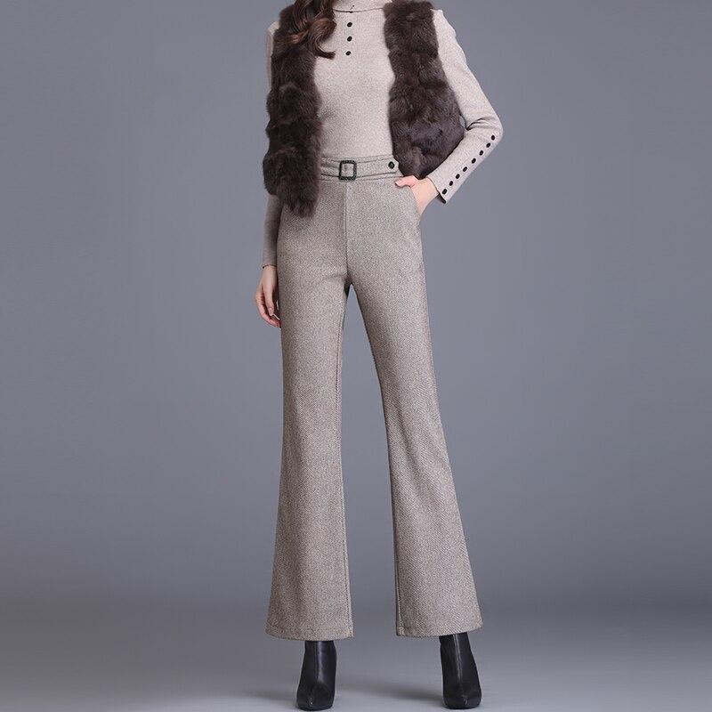 

2021 зимние корейские утепленные прямые брюки, женские теплые хлопковые узкие брюки с высокой талией, женские повседневные длинные повседневные брюки, брюки XXXL