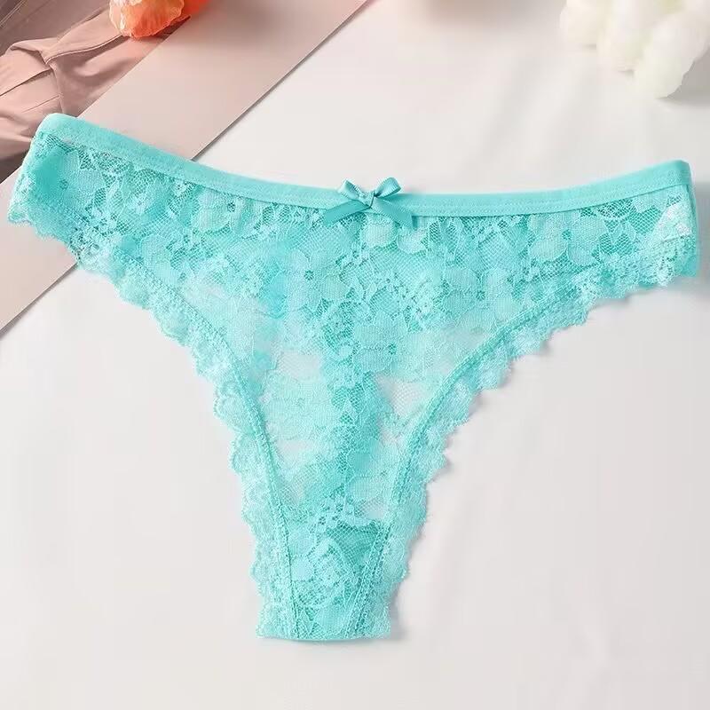1Pcs Sexy Höschen Frauen G-String Tanga Spitze Unterwäsche Pantys Low-Taille Weibliche Unterhose Mesh Perspektive Briefs Dessous