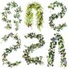 Green Leaf Easter Eggs Tactile Soft Rubber Simulation Flowers Vine Decorations Colorful Egg Artificial Eucalyptus