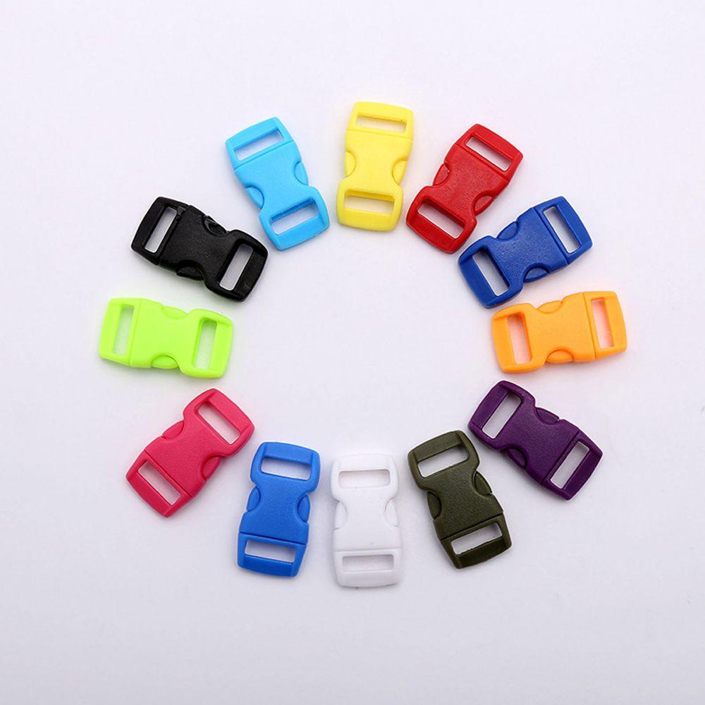 DIY Plastic Bracele Parachute 10mm 3/8" Side Release Buckle Outdoor Camp Paracord Webbing Strap