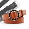 Women Fashion Casual Dark Circle Round Buckle Waist Belt