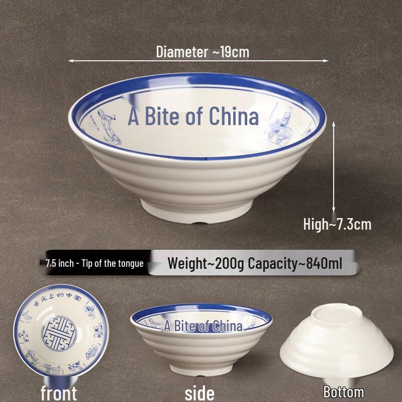 Ретро китайский стиль коммерческая меламиновая миска для лапши
