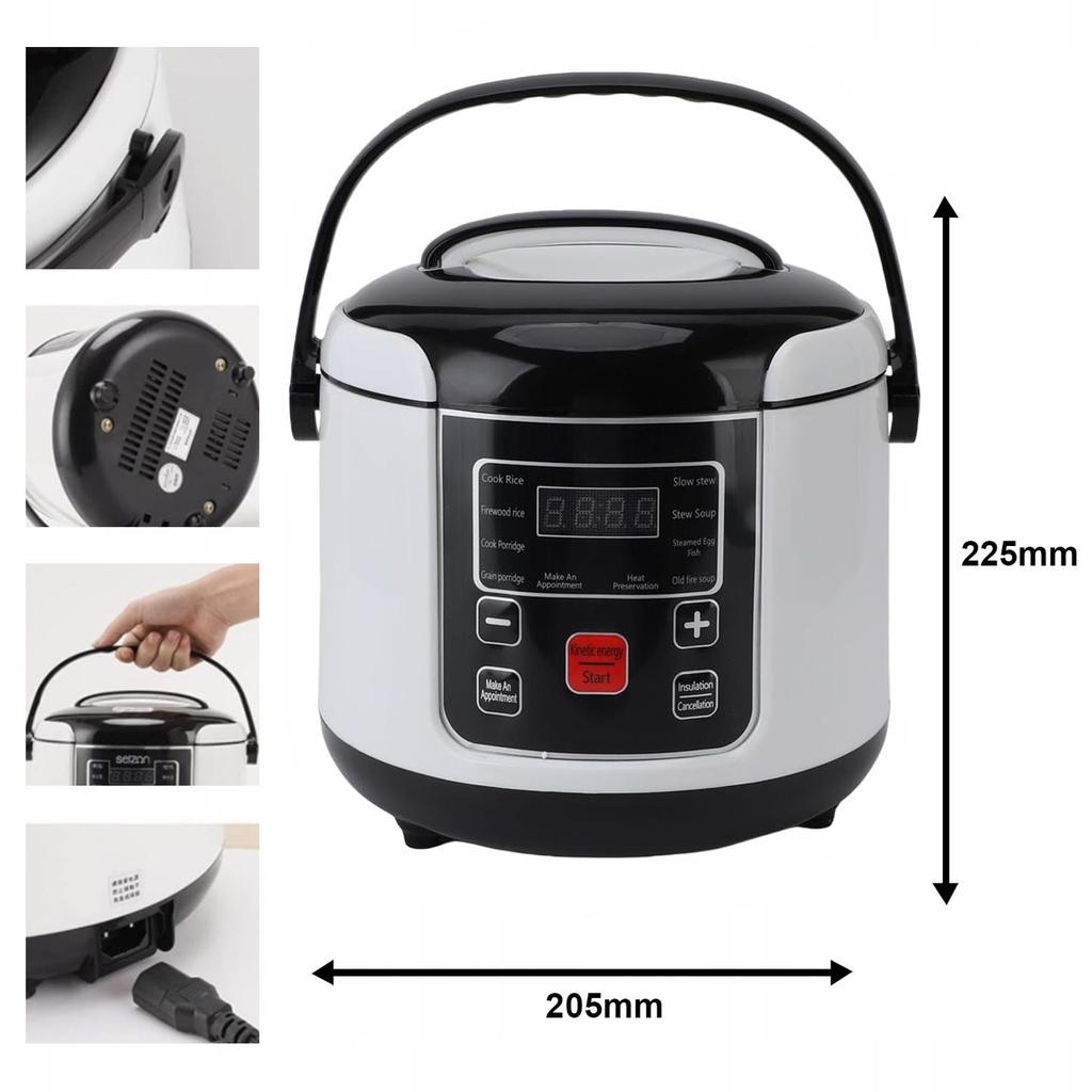TIR autobus LCD timer RYOWNIK 2L samochód MULTICOOKER turystyczny 24V