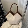 Elegant Texture Retro Handbag Color-blocking Large-capacity Tote Bag Women's Versatile One-shoulder Underarm Bag