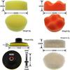 Auto Polishing Pad Kit 3-Inch Buffing Pad 10 Pcs Polishing Pads Kit Car Buffer Polisher Kit Drill Buffing Kit With Drill Adapter For Car Polishing Wa