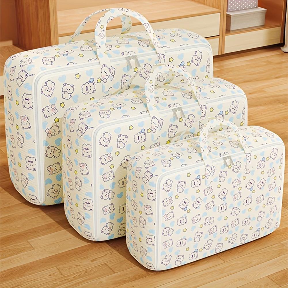 New Cartoon Quilt Storage Bag, Clothes Doll Organizer Storagebag, Large Capacity Moving Bag, Multi-functional Waterproof Storage