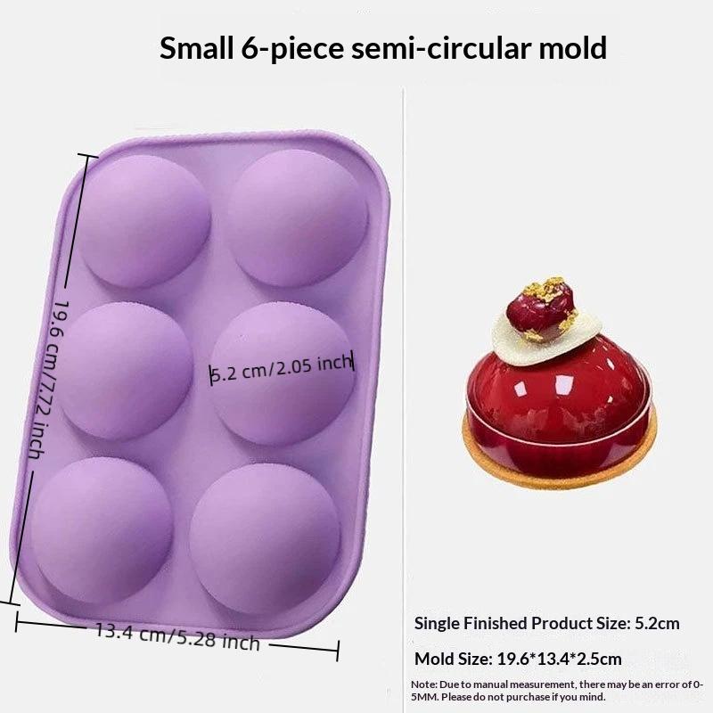 Multiple Round Ball Shape Silicone Molds Cake Decorating Tools, Chocolate Mold, Ice Cube Mold, Making Jelly Mousse Dessert Mold