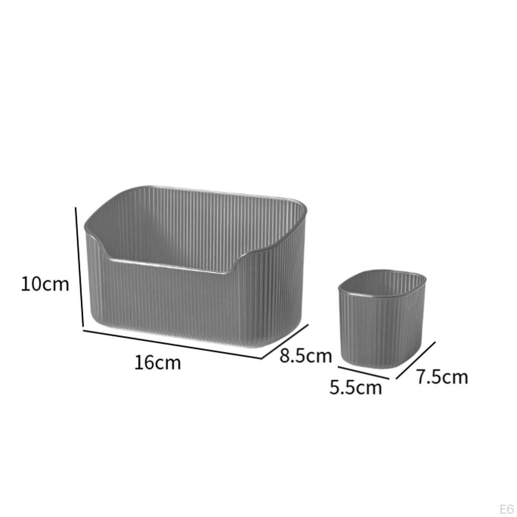2 Pieces Makeup Holder Tray, Cosmetic Storage Box, Elegant Display Case for Countertop
