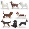 Simulated Dog Figurine PVC Puppy Model Miniature Animal Statue Sculpture Educational Toy Desktop Decoration Ornament Dog Lovers Gift