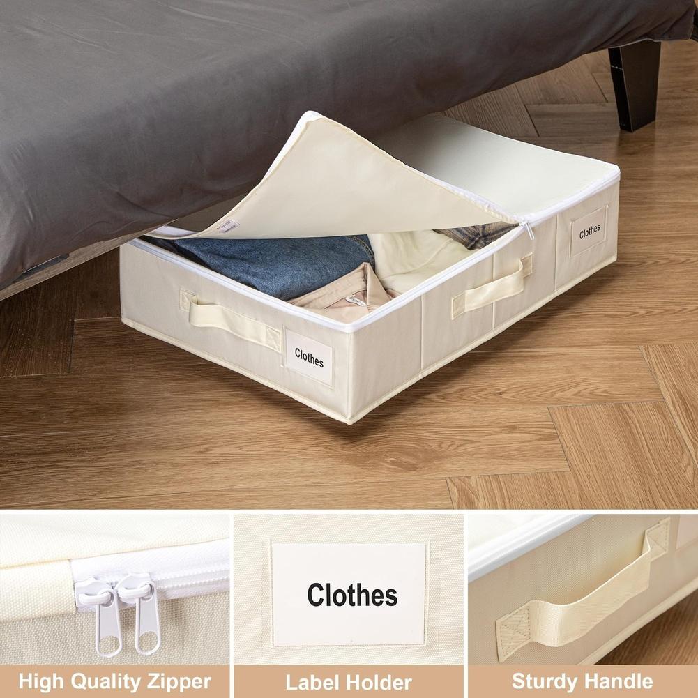 Foldable Organizer Underbed Storage Box Easy Mobility