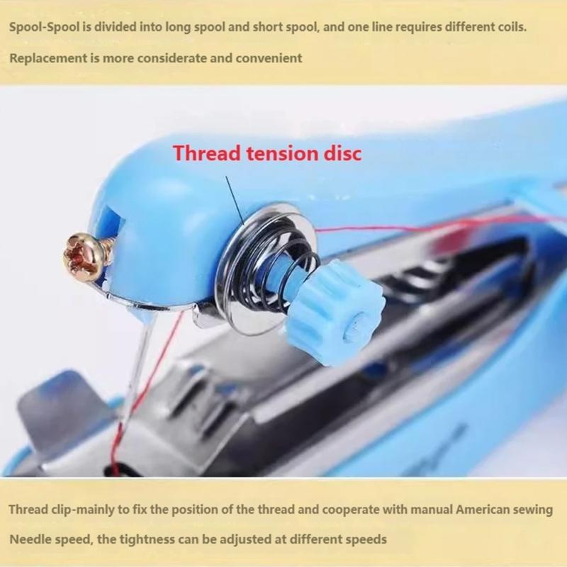 Handheld Sewing Machine Portable Sewing Machine Quick Sewing Manual Sewing Machine Handy Needlework Tool for Clothes