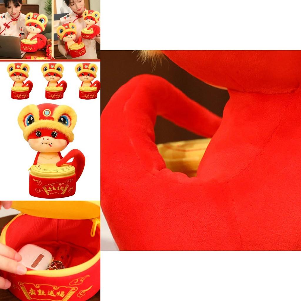 Adorable Plush Snake Doll Soft Pp Cotton Year Of The Snake Zodiac Gift For Kids