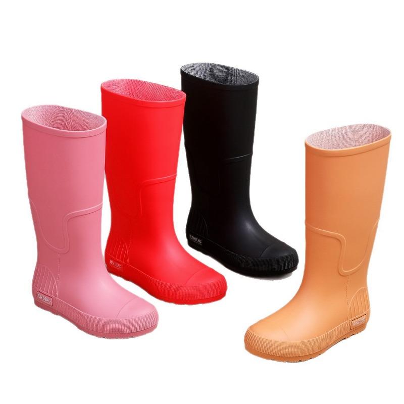 Tall Tube Fashion Rain Shoes Female Adult Water Boots Long Tube Waterproof Non-slip Outdoor Rainforest Boots