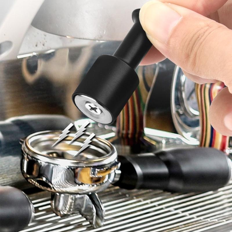 Adjustable Coffee Puck Screen Extraction Tool for Espresso Machines Aluminum Magnetic Design and Burn-Resistant Casing