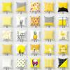 Versatile Yellow Polyester Pillow Case Cover For Sofa Car And Waist Support