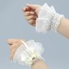 Sheer Ruffle Lace Cuffs Girls Elastic Wrist Cuffs for Y2k Girls Taking Photo Shirt Decorations Female Lace Wrist Cuffs