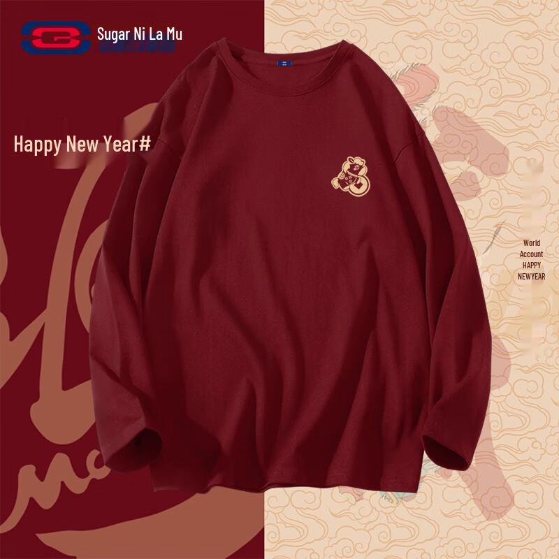 GENIOLAMODE Chinese New Year Cotton Long-Sleeve T-Shirt