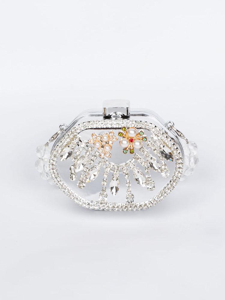 Diamond-Studded Crossbody Mini Tin Box: Fashionable Women's Lipstick & Earphone Bag