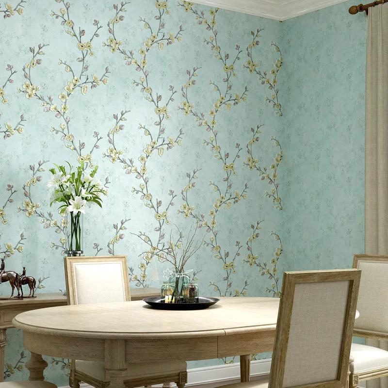 Retro Plum Blossom AB with Self Adhesive Wallpapers  Bedroom Living Room Restaurant Home Decoration Wallpaper Self Adhesive