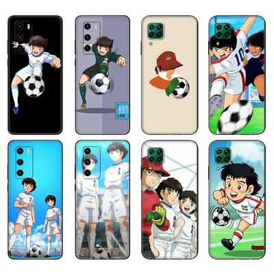 Black Tpu Case For Huawei P30 Lite P30 Pro P40 Case For Huawei P40 LITE E P Smart 2020 Case Captain Tsubasa Ozora Genzo Football