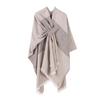 European & American Solid Color Imitation Cashmere Shawl Cape - Women's Autumn/Winter Warm Outerwear Scarf