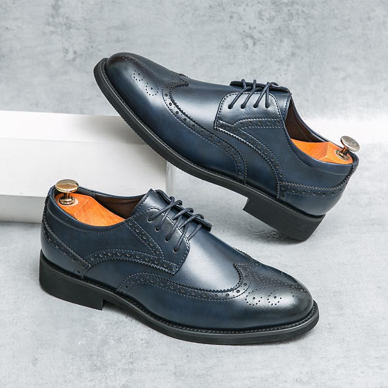 

Модная Роскошная Мужская Обувь Броги Кожаная Деловая Оксфорды Для Костюма Офисная Обувь Для Работы Ретро Ручной Работы Нарядная Обувь Джентльменская Обувь Для Ужина 45 синий