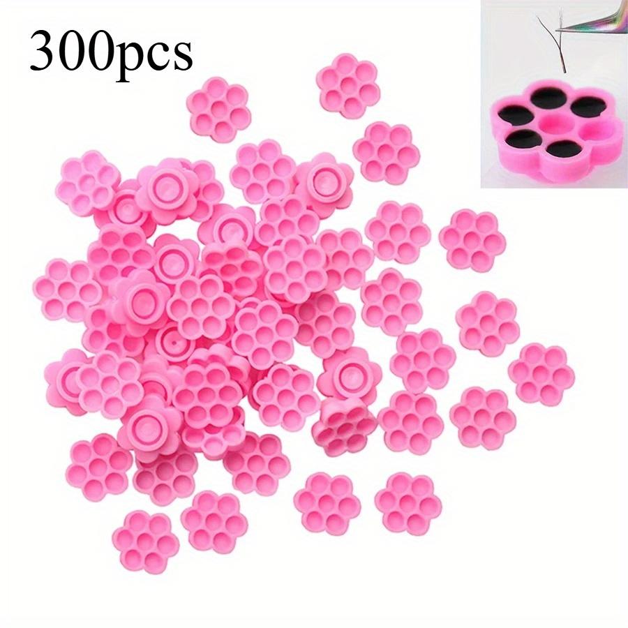 

300 шт. Накладные ресницы Розовый цветок Клей Замедлитель Чашка Тату Клей Пигментные держатели Наращивание Ресниц Держащие подносы Инструменты