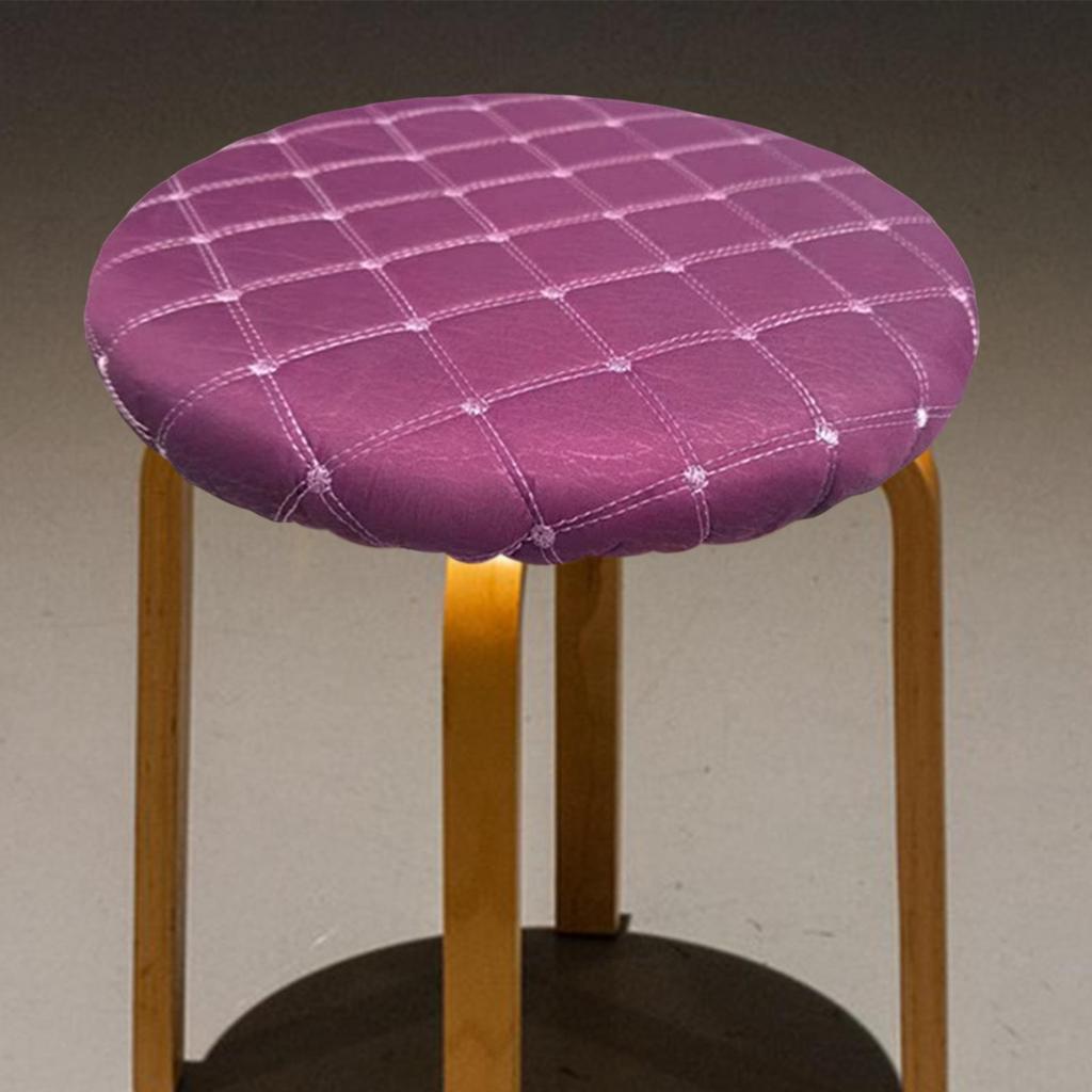 Round Stool Cover Dining Seat Cover Protection Modern Removable Soft Portable