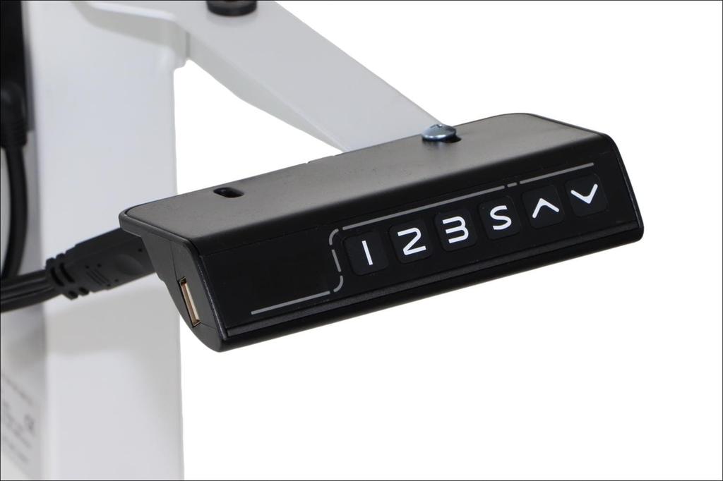 Metal desk (table) frame with electric height adjustment, electric PRATO 01-2T/W WHITE