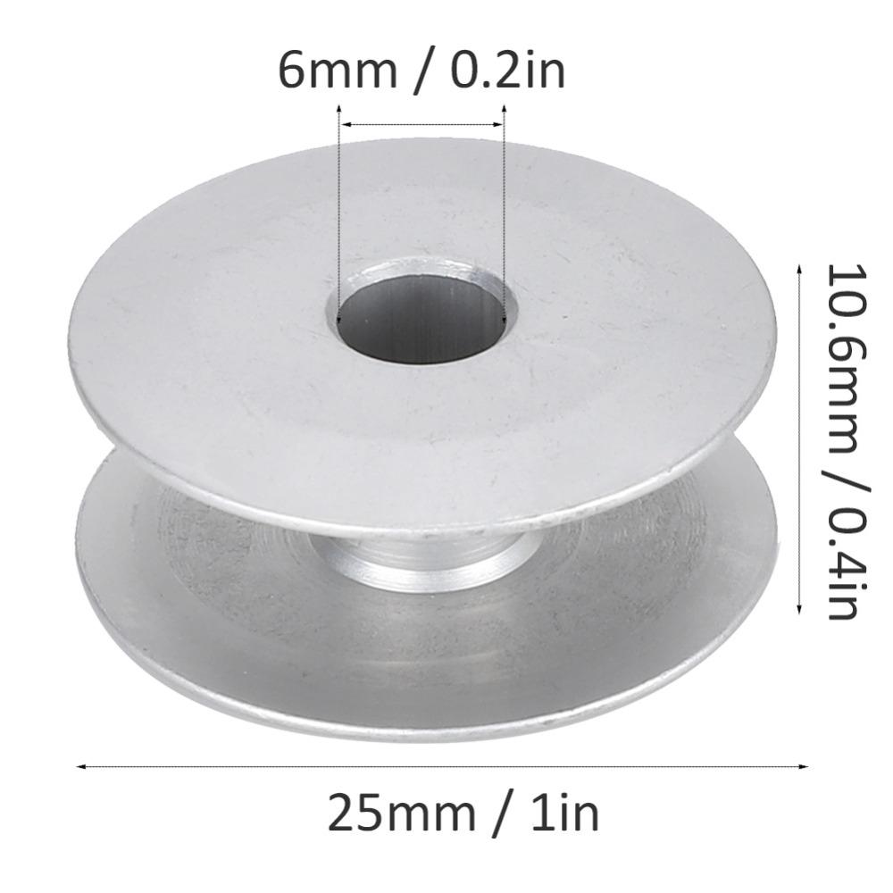 100pcs Aluminum Industrial Sewing Machine Bobbins 6-5 Oblique Aluminum Bobbins  Industrial Sewing