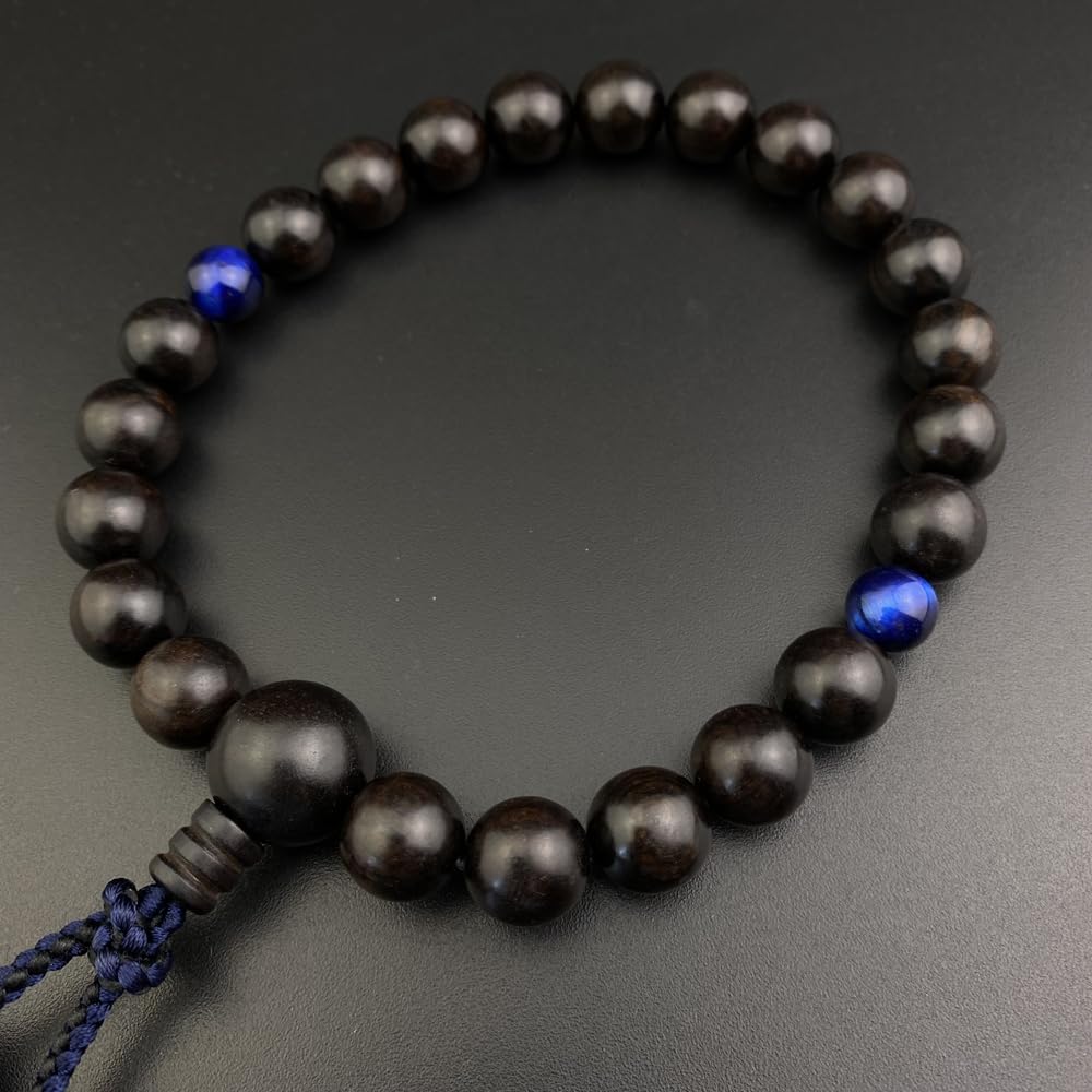 LOTUS Myo Lotus Myorenka Buddhist Prayer Beads for 22 Nitenno Stone Natural Brahma Informal Prayer Memorial Buddhist Memorial Gift Stone Blue Eye
