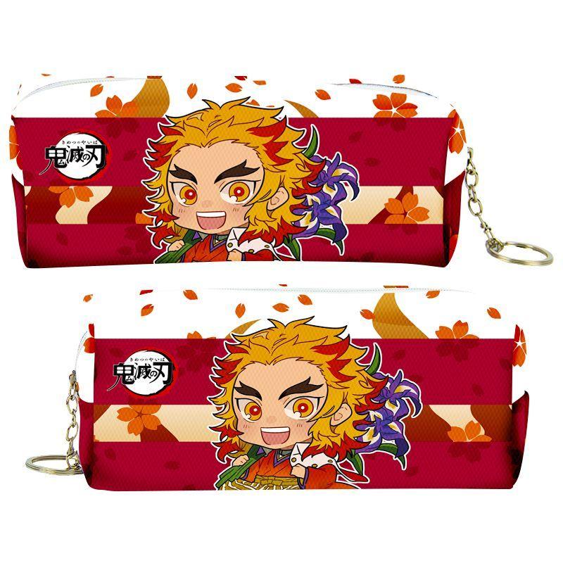 Slayer Demon Cartoon Animation Peripheral Pencil Case Stationery Box Pencil Coin Purse PU Zipper Nezuko Mitsuri Butterfly Ninja