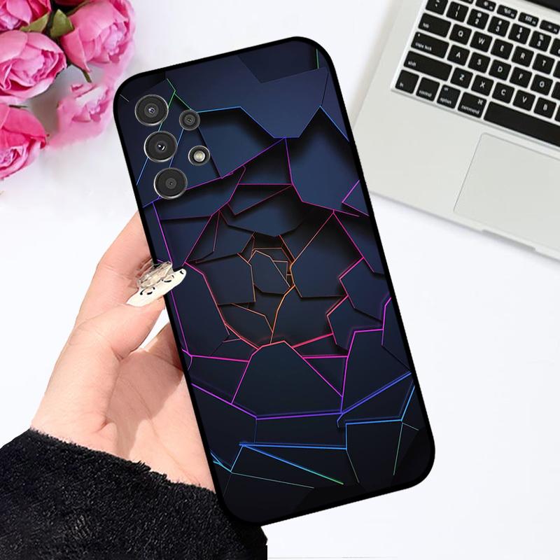 For Samsung A32 4G 5G Case A325 A326 TPU Silicone Matte Cartoon Phone Back Cover For Samsung Galaxy M32 5G SM-M326B Coque Bumper