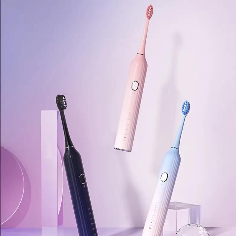 Intelligent Electric Ultra Sonic Toothbrush Waterproof IPX7 USB Charging 3 Toothbrush Heads 5 Teeth Cleaning Modes Low Noise