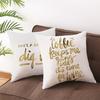 Home Furnishings Simple Golden Sofa Pillow Cover Digitally Printed Car Cushion Cover