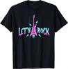 Lets Rock Electric Guitar Music Lover Band Guitarist Retro Women Men TShirt Summer Oversized Tshirt Fashion Causal T Shirt Tee