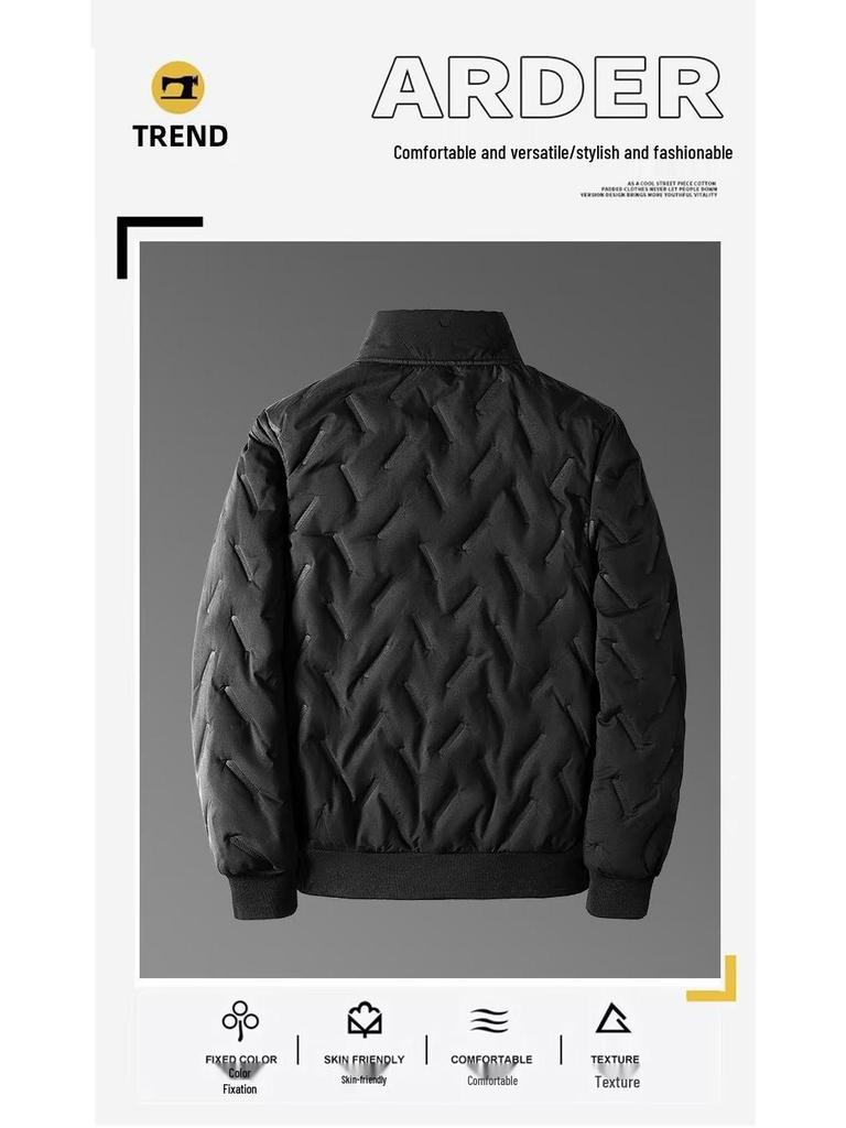 Herren Winter Lammwolle Samt gefüttert Baumwolljacke & Mantel Set