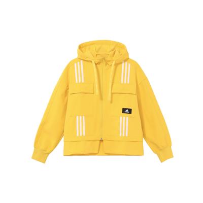 Casual Sports Zip Hooded Jacket Women Jackets Yellow GP0627