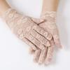 Guanti da Donna in Rete Sottile e Pizzo, Guanti alla Moda con Volant a Dita Intere per Protezione UV da Guida, Traspiranti e Resistenti al Sole, Accessori per le Mani