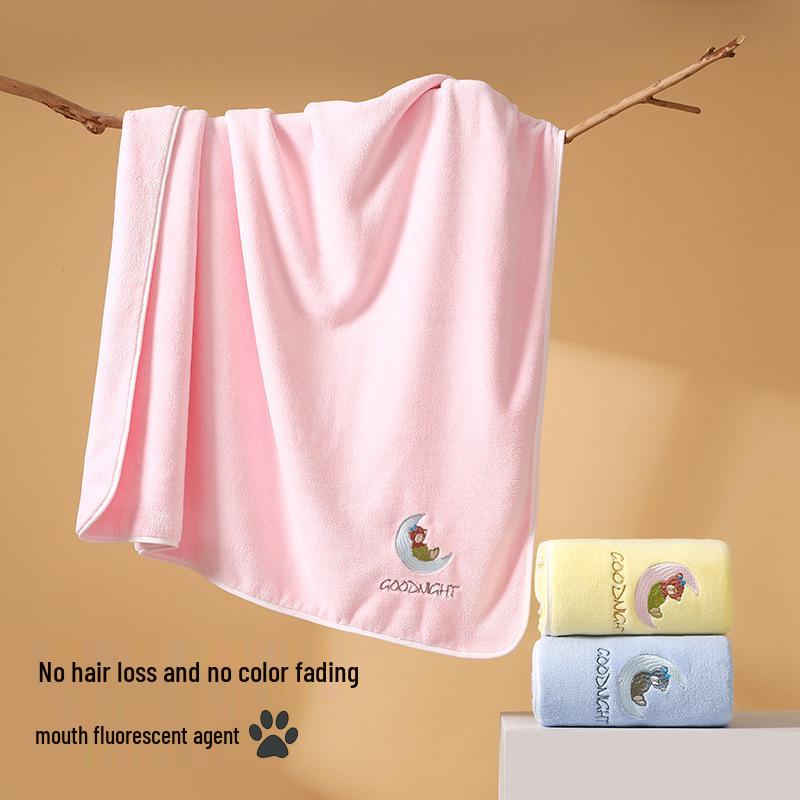 Cartoon Jade Face Towel & Quick-Dry Baby Blanket - Soft, Absorbent Bath Towel for Children