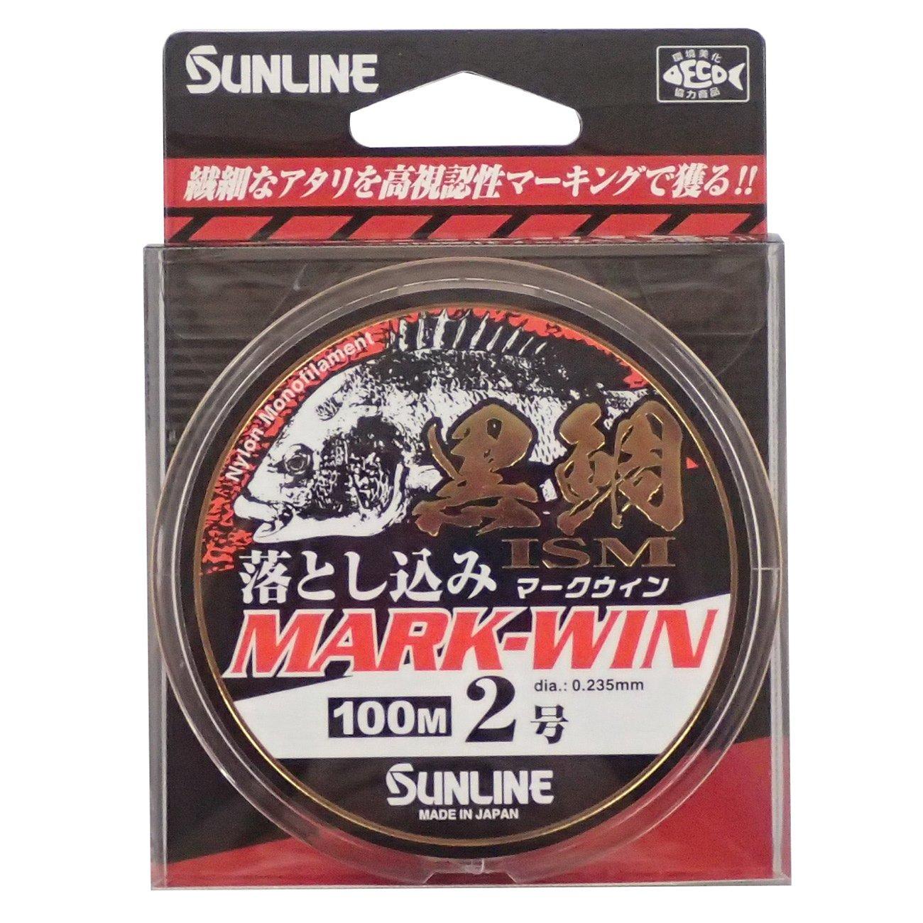

SUNLINE Nylon Line Kurodaiism Drop-in Markwin 100m #2 White & Black & Excite Orange & Miel Green